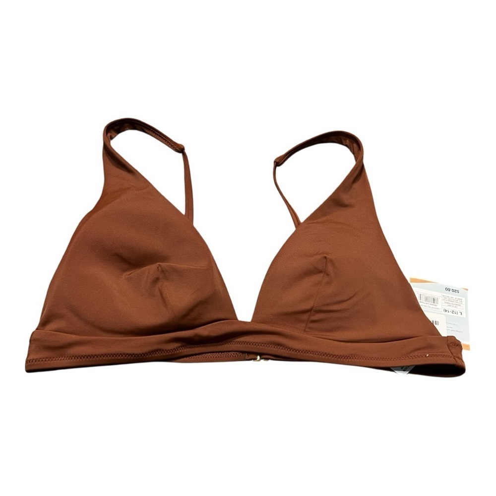 ❤️3/$15 NWT Shade & Shore Brown Bikini Top Size (L)